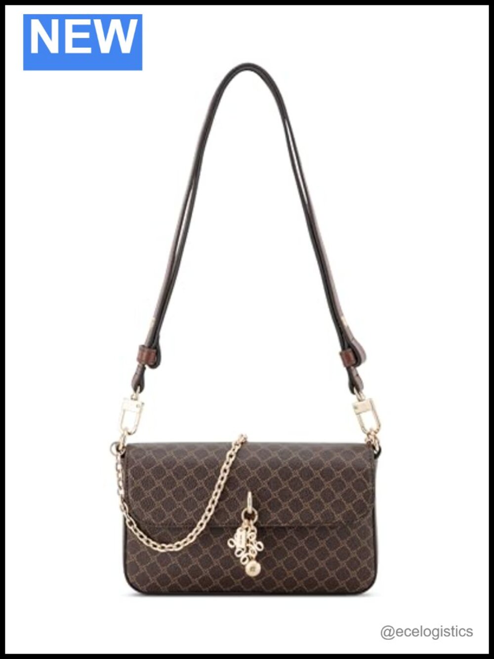 Nine West Convertible Chain Shoulder Crossbody Faux Leather Bag